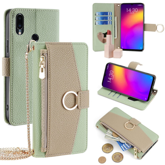 For Meizu Note 9 Crossbody Litchi Texture Leather Phone Case(Green) - Meizu by PMC Jewellery | Online Shopping South Africa | PMC Jewellery | Buy Now Pay Later Mobicred