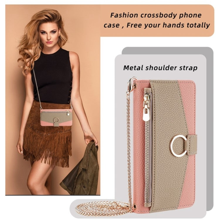 For Kyocera Android One S10 Crossbody Litchi Texture Leather Phone Case(Pink) - More Brand by PMC TechLife | Online Shopping South Africa | PMC TechLife | Buy Now Pay Later Mobicred