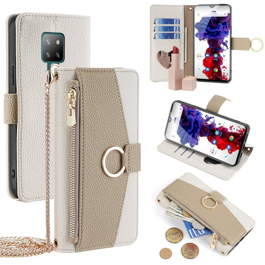 For Cubot P30 Crossbody Litchi Texture Leather Phone Case(White) - More Brand by PMC Jewellery | Online Shopping South Africa | PMC Jewellery | Buy Now Pay Later Mobicred