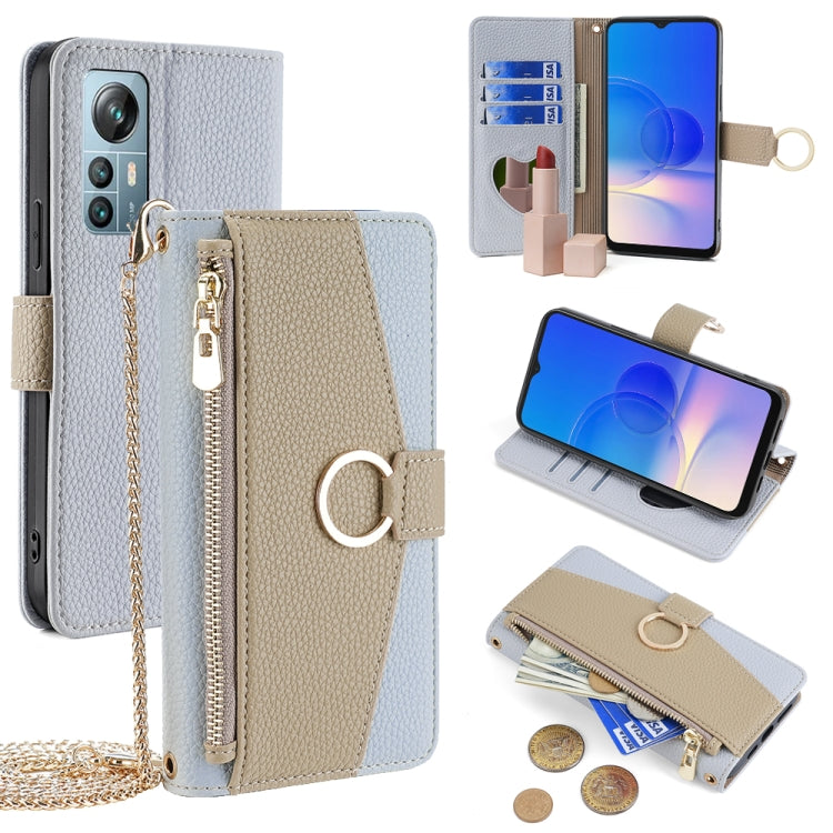 For Blackview A85 Crossbody Litchi Texture Leather Phone Case(Blue) - More Brand by PMC Jewellery | Online Shopping South Africa | PMC Jewellery