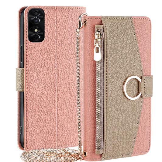 For TCL 50 SE 4G Crossbody Litchi Texture Leather Phone Case(Pink) - More Brand by PMC Jewellery | Online Shopping South Africa | PMC Jewellery | Buy Now Pay Later Mobicred