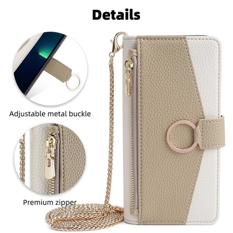 For Google Pixel 7 Pro Crossbody Litchi Texture Leather Phone Case(White) - Google Cases by PMC TechLife | Online Shopping South Africa | PMC TechLife | Buy Now Pay Later Mobicred