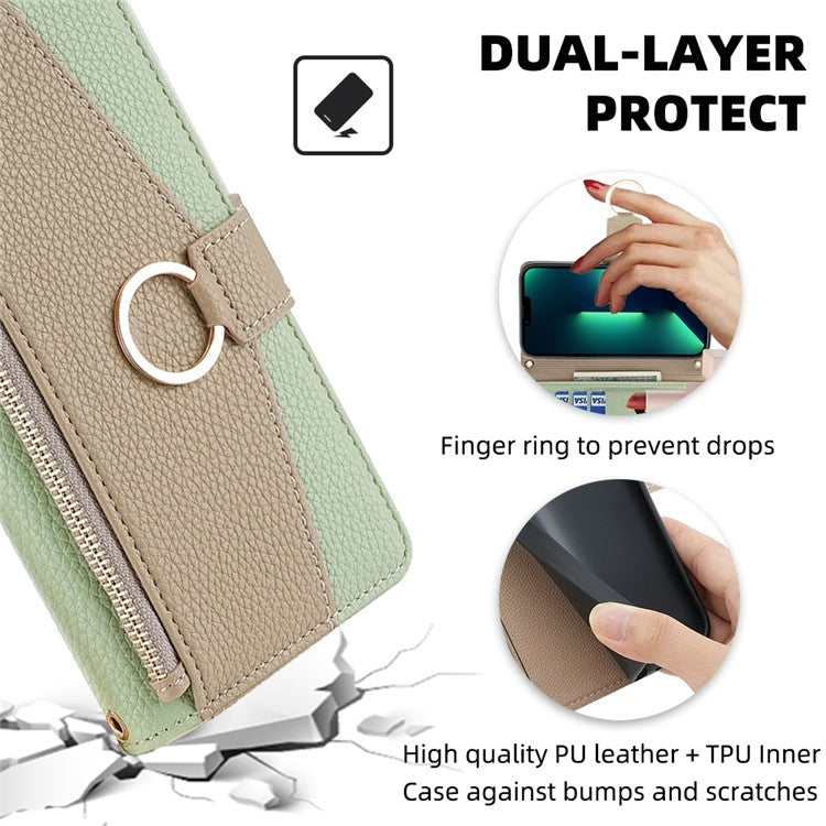 For Google Pixel 9 Crossbody Litchi Texture Leather Phone Case(Green) - Google Cases by PMC TechLife | Online Shopping South Africa | PMC TechLife | Buy Now Pay Later Mobicred