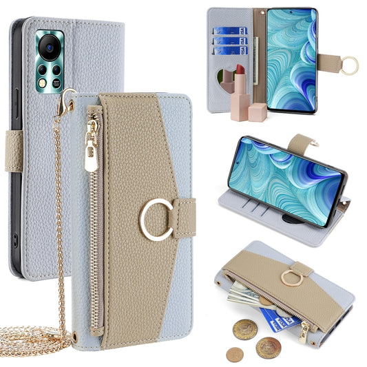 For Infinix Hot 11s NFC Crossbody Litchi Texture Leather Phone Case(Blue) - Infinix Cases by PMC Jewellery | Online Shopping South Africa | PMC Jewellery | Buy Now Pay Later Mobicred