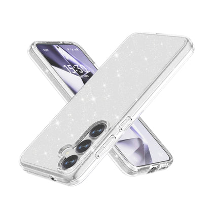 For Samsung Galaxy S25+ 5G Shockproof Terminator Glitter Powder Phone Case(White) - Galaxy S25+ 5G Cases by PMC Jewellery | Online Shopping South Africa | PMC Jewellery | Buy Now Pay Later Mobicred