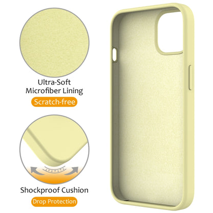 For iPhone 12 MagSafe Magnetic Liquid Silicone Phone Case with Ring Holder(Yellow) - iPhone 12 / 12 Pro Cases by PMC Jewellery | Online Shopping South Africa | PMC Jewellery