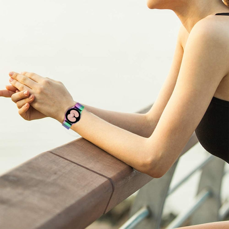 For Samsung Galaxy Watch 6 Quick Release Button Turtle Buckle Milan Watch Band(Colorful) - Watch Bands by PMC TechLife | Online Shopping South Africa | PMC TechLife
