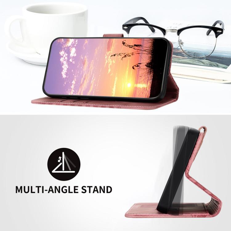 For iPhone 17 Pro YX0060 Elephant Head Embossed Phone Leather Case with Lanyard(Pink) - free shipping - PMc TechLife - Order now!