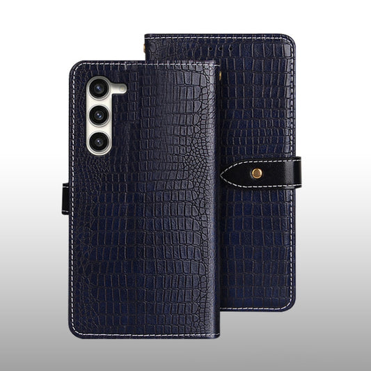 For Samsung Galaxy S24+ 5G idewei Crocodile Texture Leather Phone Case(Dark Blue) - Galaxy S24+ 5G Cases by idewei | Online Shopping South Africa | PMC Jewellery | Buy Now Pay Later Mobicred