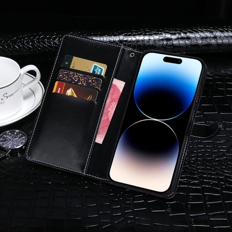 For Nothing Phone 2 idewei Crocodile Texture Leather Phone Case(Black) - Nothing Cases by idewei | Online Shopping South Africa | PMC Jewellery | Buy Now Pay Later Mobicred
