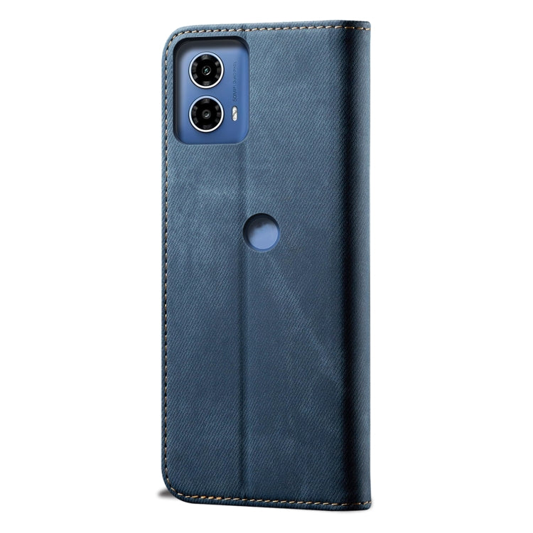 For Motorola Moto G34 Denim Texture Flip Leather Phone Case(Blue) - free shipping - PMC TechLife - Order now!