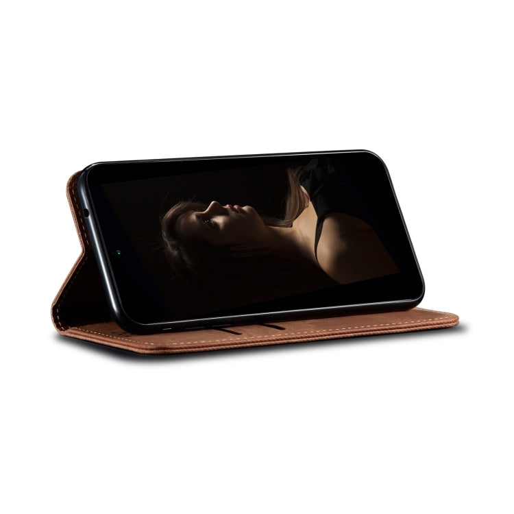 For Motorola Edge 50 Ultra Denim Texture Flip Leather Phone Case(Brown) - free shipping - PMC TechLife - Order now!