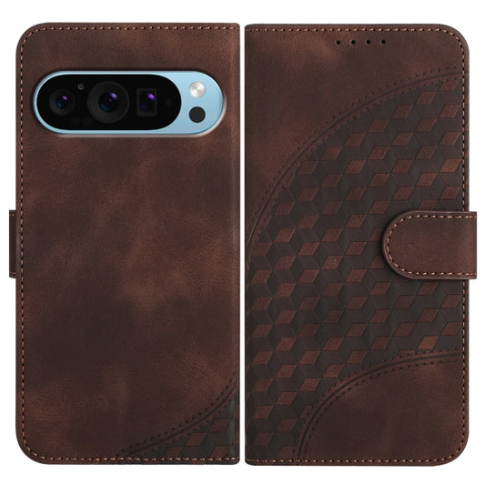 For Google Pixel 9 Pro YX0060 Elephant Head Embossed Phone Leather Case with Lanyard(Coffee) - Google Cases by PMC Jewellery | Online Shopping South Africa | PMC Jewellery | Buy Now Pay Later Mobicred