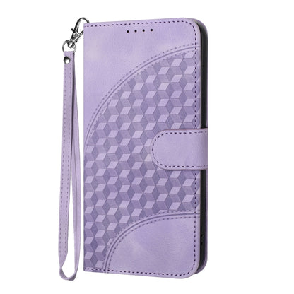 For OPPO A58 4G YX0060 Elephant Head Embossed Phone Leather Case with Lanyard(Light Purple) - OPPO Cases by PMC Jewellery | Online Shopping South Africa | PMC Jewellery | Buy Now Pay Later Mobicred