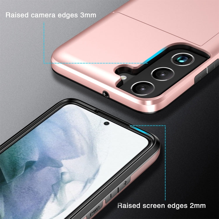 For Samsung Galaxy S24 5G Shockproof Armor Phone Case with Card Slot(Silver) - Galaxy S24 5G Cases by PMC TechLife | Online Shopping South Africa | PMC TechLife