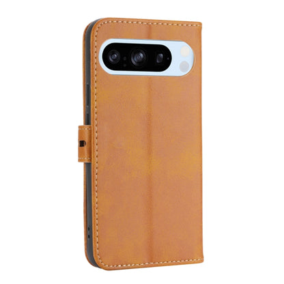 For Google Pixel 9 Pro Embossed Happy Cat Pattern Flip Leather Phone Case(Yellow) - Google Cases by PMC Jewellery | Online Shopping South Africa | PMC Jewellery | Buy Now Pay Later Mobicred