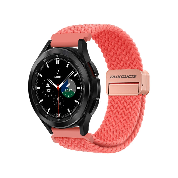 DUX DUCIS Mixture Pro Series Magnetic Buckle Nylon Braid Watch Band, Size:20mm(Guava) - 20mm Bands by DUX DUCIS | Online Shopping South Africa | PMC Jewellery | Buy Now Pay Later Mobicred