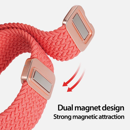 DUX DUCIS Mixture Pro Series Magnetic Buckle Nylon Braid Watch Band, Size:20mm(Guava) - 20mm Bands by DUX DUCIS | Online Shopping South Africa | PMC Jewellery | Buy Now Pay Later Mobicred