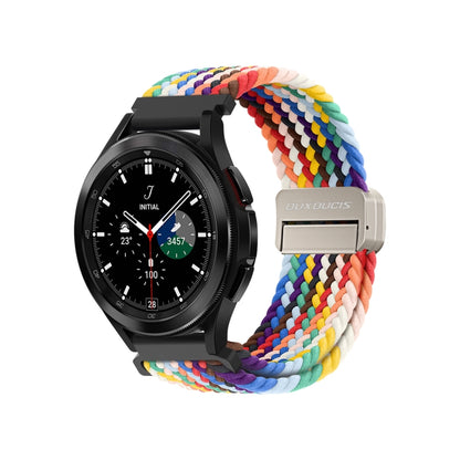 DUX DUCIS Mixture Pro Series Magnetic Buckle Nylon Braid Watch Band, Size:20mm(Rainbow) - 20mm Bands by DUX DUCIS | Online Shopping South Africa | PMC Jewellery | Buy Now Pay Later Mobicred