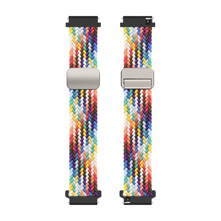 DUX DUCIS Mixture Pro Series Magnetic Buckle Nylon Braid Watch Band, Size:20mm(Rainbow) - 20mm Bands by DUX DUCIS | Online Shopping South Africa | PMC Jewellery | Buy Now Pay Later Mobicred