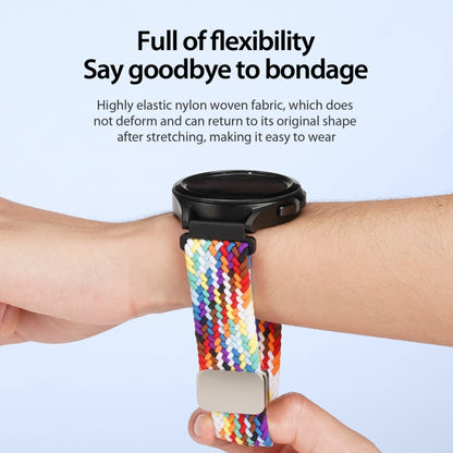 DUX DUCIS Mixture Pro Series Magnetic Buckle Nylon Braid Watch Band, Size:20mm(Rainbow) - 20mm Bands by DUX DUCIS | Online Shopping South Africa | PMC Jewellery | Buy Now Pay Later Mobicred