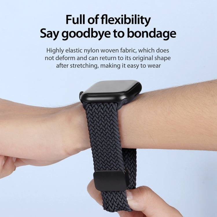 For Apple Watch Series 9 41mm DUX DUCIS Mixture Pro Series Magnetic Buckle Nylon Braid Watch Band(Midnight) - Watch Bands by DUX DUCIS | Online Shopping South Africa | PMC Jewellery | Buy Now Pay Later Mobicred