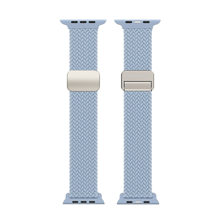 For Apple Watch Series 9 41mm DUX DUCIS Mixture Pro Series Magnetic Buckle Nylon Braid Watch Band(Light Blue) - Watch Bands by DUX DUCIS | Online Shopping South Africa | PMC Jewellery | Buy Now Pay Later Mobicred