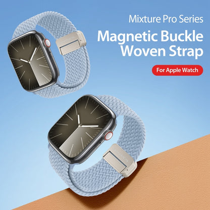 For Apple Watch Series 9 41mm DUX DUCIS Mixture Pro Series Magnetic Buckle Nylon Braid Watch Band(Light Blue) - Watch Bands by DUX DUCIS | Online Shopping South Africa | PMC Jewellery | Buy Now Pay Later Mobicred