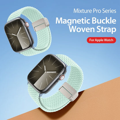 For Apple Watch Series 9 41mm DUX DUCIS Mixture Pro Series Magnetic Buckle Nylon Braid Watch Band(Light Mint) - Watch Bands by DUX DUCIS | Online Shopping South Africa | PMC Jewellery | Buy Now Pay Later Mobicred