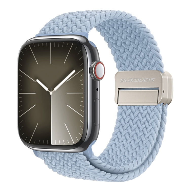 For Apple Watch SE 2022 44mm DUX DUCIS Mixture Pro Series Magnetic Buckle Nylon Braid Watch Band(Light Blue) - Watch Bands by DUX DUCIS | Online Shopping South Africa | PMC Jewellery | Buy Now Pay Later Mobicred