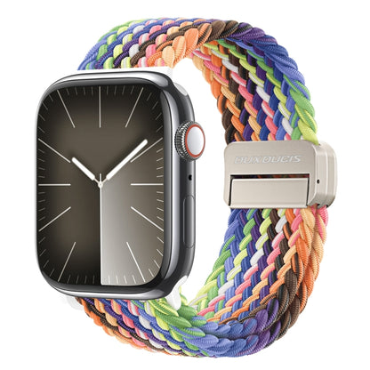 For Apple Watch SE 2022 44mm DUX DUCIS Mixture Pro Series Magnetic Buckle Nylon Braid Watch Band(New Rainbow) - Watch Bands by DUX DUCIS | Online Shopping South Africa | PMC Jewellery | Buy Now Pay Later Mobicred