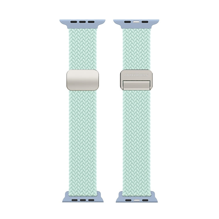 For Apple Watch SE 40mm DUX DUCIS Mixture Pro Series Magnetic Buckle Nylon Braid Watch Band(Light Mint) - Watch Bands by DUX DUCIS | Online Shopping South Africa | PMC Jewellery | Buy Now Pay Later Mobicred