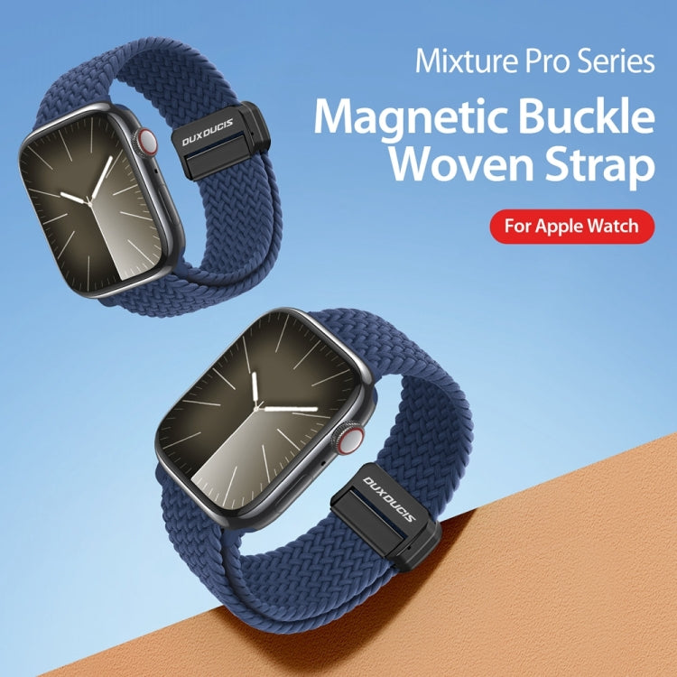 For Apple Watch Series 6 44mm DUX DUCIS Mixture Pro Series Magnetic Buckle Nylon Braid Watch Band(Storm Blue) - Watch Bands by DUX DUCIS | Online Shopping South Africa | PMC Jewellery | Buy Now Pay Later Mobicred