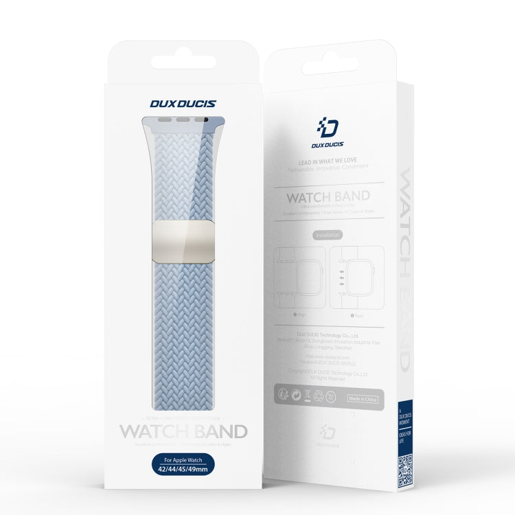 For Apple Watch Series 10 46mm DUX DUCIS Mixture Pro Series Magnetic Buckle Nylon Braid Watch Band(Light Blue) - Watch Bands by DUX DUCIS | Online Shopping South Africa | PMC Jewellery | Buy Now Pay Later Mobicred