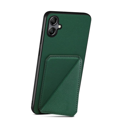 For Samsung Galaxy S24 Ultra 5G Denior Imitation Calf Leather Back Phone Case with Holder(Green) - Galaxy S24 Ultra 5G Cases by Denior | Online Shopping South Africa | PMC Jewellery | Buy Now Pay Later Mobicred