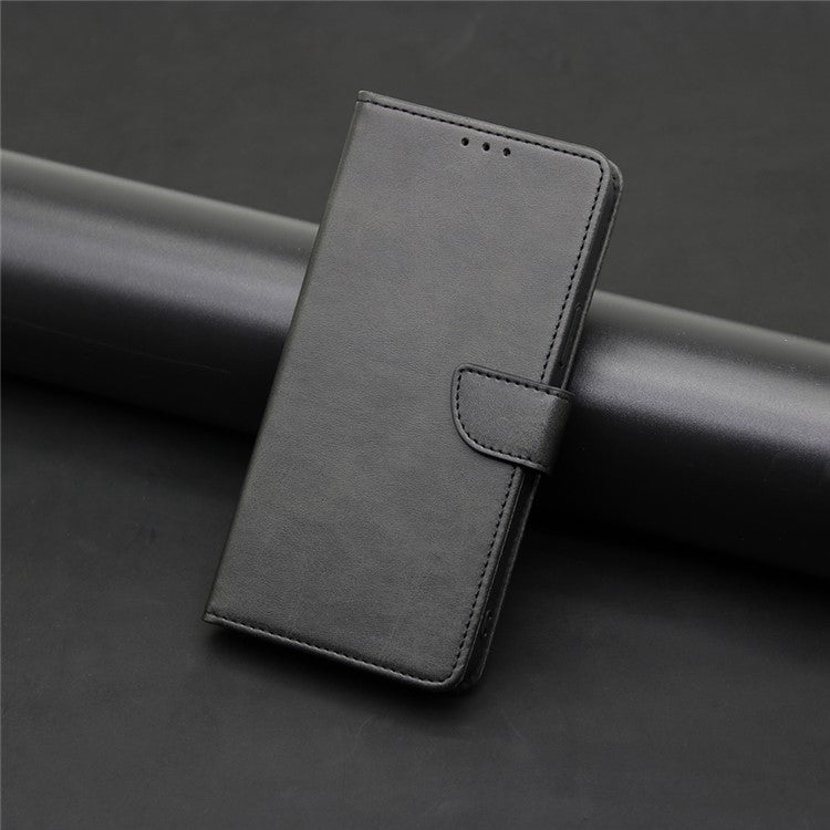 For Realme 12 5G Calf Texture Buckle Flip Leather Phone Case(Black) - Realme Cases by PMC TechLife | Online Shopping South Africa | PMC TechLife | Buy Now Pay Later Mobicred