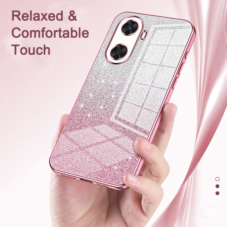 For Huawei P30 Pro Gradient Glitter Powder Electroplated Phone Case(Pink) - Huawei Cases by PMC Jewellery | Online Shopping South Africa | PMC Jewellery