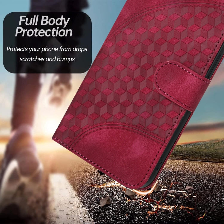 For Huawei Pura 70 YX0060 Elephant Head Embossed Phone Leather Case with Lanyard(Rose Red) - Huawei Cases by PMC Jewellery | Online Shopping South Africa | PMC Jewellery | Buy Now Pay Later Mobicred