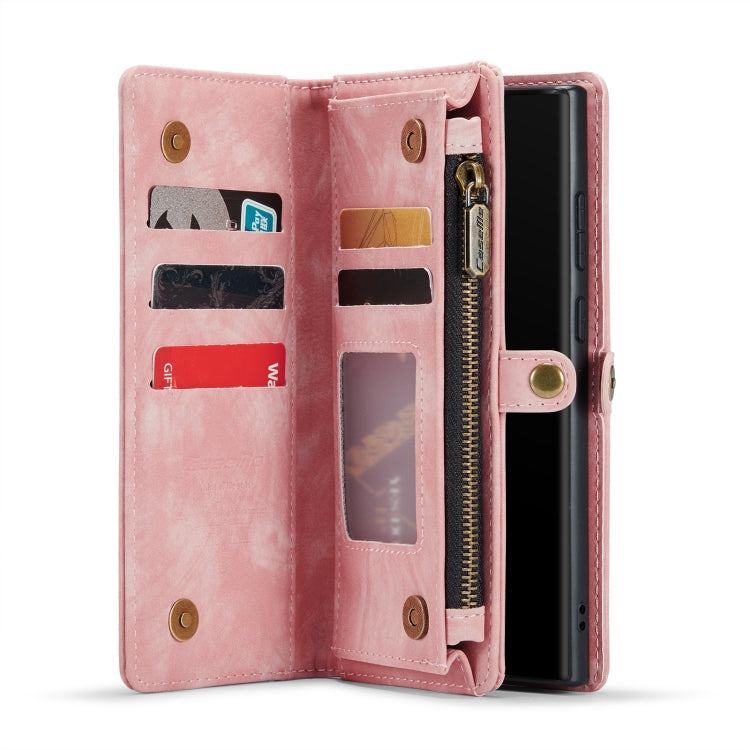 For Samsung Galaxy Note20 Ultra CaseMe-008 Detachable Multifunctional Horizontal Flip Leather Case with Card Slot & Holder & Zipper Wallet & Photo Frame (Pink) - Galaxy Note20 Ultra Cases by CaseMe | Online Shopping South Africa | PMC Jewellery | Buy Now Pay Later Mobicred