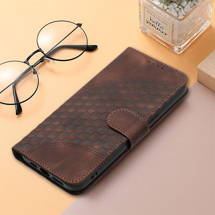 For Xiaomi Redmi K70 YX0060 Elephant Head Embossed Phone Leather Case with Lanyard(Coffee) - K70 Cases by PMC Jewellery | Online Shopping South Africa | PMC Jewellery | Buy Now Pay Later Mobicred