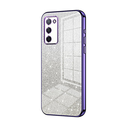 For OPPO A55 5G / A56 / A53s 5G Gradient Glitter Powder Electroplated Phone Case(Purple) - OPPO Cases by PMC Jewellery | Online Shopping South Africa | PMC Jewellery | Buy Now Pay Later Mobicred