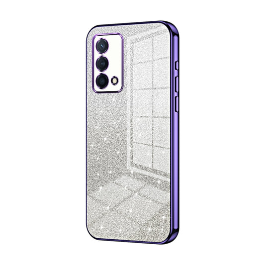 For OPPO K9 Gradient Glitter Powder Electroplated Phone Case(Purple) - OPPO Cases by PMC Jewellery | Online Shopping South Africa | PMC Jewellery | Buy Now Pay Later Mobicred
