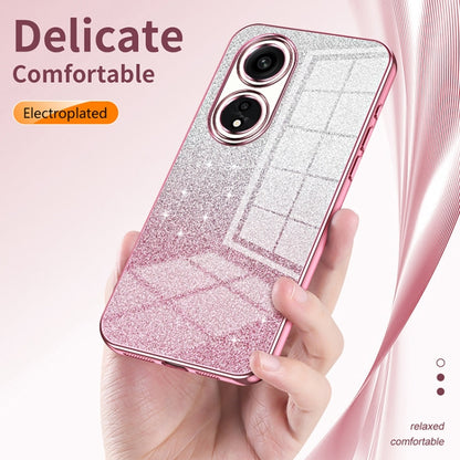 For OPPO K5 / Realme XT/XT 730G Gradient Glitter Powder Electroplated Phone Case(Transparent) - OPPO Cases by PMC Jewellery | Online Shopping South Africa | PMC Jewellery | Buy Now Pay Later Mobicred