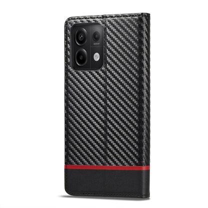 For Xiaomi Redmi Note 13 4G LC.IMEEKE Carbon Fiber Texture Flip Leather Phone Case(Horizontal Black) - Note 13 Cases by LC.IMEEKE | Online Shopping South Africa | PMC Jewellery | Buy Now Pay Later Mobicred