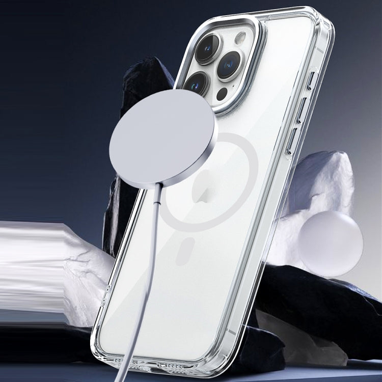 For iPhone XS Max MagSafe Magnetic Clear Phone Case(Black) - More iPhone Cases by PMC Jewellery | Online Shopping South Africa | PMC Jewellery