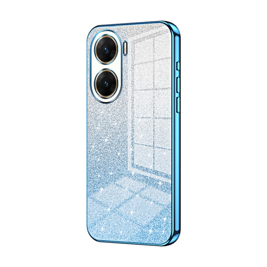 For vivo V29e Gradient Glitter Powder Electroplated Phone Case(Blue) - vivo Cases by PMC Jewellery | Online Shopping South Africa | PMC Jewellery | Buy Now Pay Later Mobicred