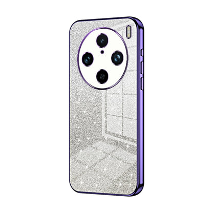 For vivo X100 Pro Gradient Glitter Powder Electroplated Phone Case(Purple) - X100 Pro Cases by imak | Online Shopping South Africa | PMC Jewellery | Buy Now Pay Later Mobicred