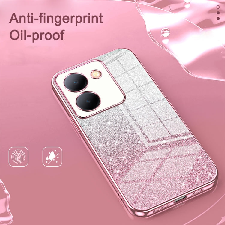 For vivo X100 Pro Gradient Glitter Powder Electroplated Phone Case(Pink) - X100 Pro Cases by imak | Online Shopping South Africa | PMC Jewellery | Buy Now Pay Later Mobicred