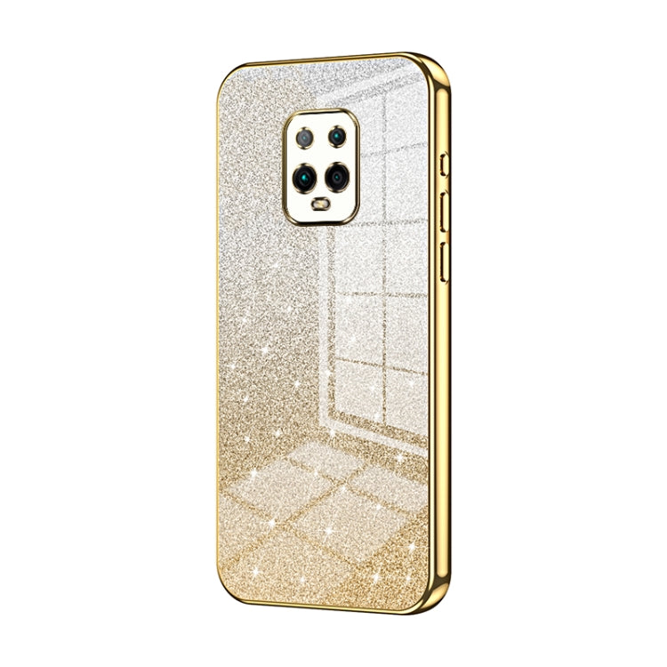 For Xiaomi Redmi 10X Pro 5G Gradient Glitter Powder Electroplated Phone Case(Gold) - Xiaomi Cases by PMC Jewellery | Online Shopping South Africa | PMC Jewellery | Buy Now Pay Later Mobicred