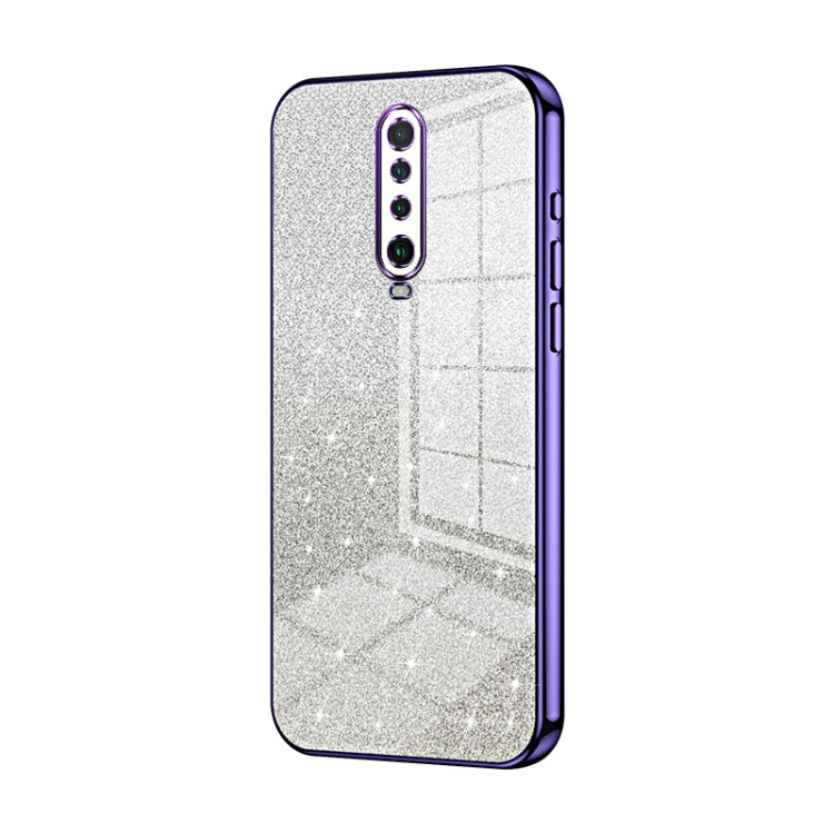 For Xiaomi Redmi K30 / K30 5G Gradient Glitter Powder Electroplated Phone Case(Purple) - Xiaomi Cases by PMC Jewellery | Online Shopping South Africa | PMC Jewellery | Buy Now Pay Later Mobicred